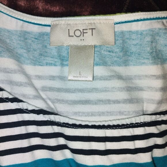 LOFT Blue and Green Sleeveless Sundress - Picture 11 of 11